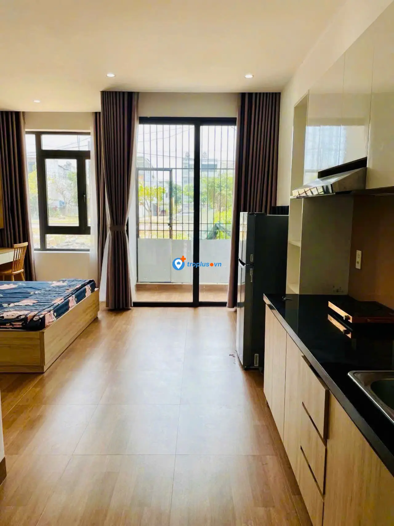 Căn hộ cho thuê 45m² có ban công tại Khuê Mỹ, Ngũ Hành Sơn – Đầy đủ nội thất, gần biển