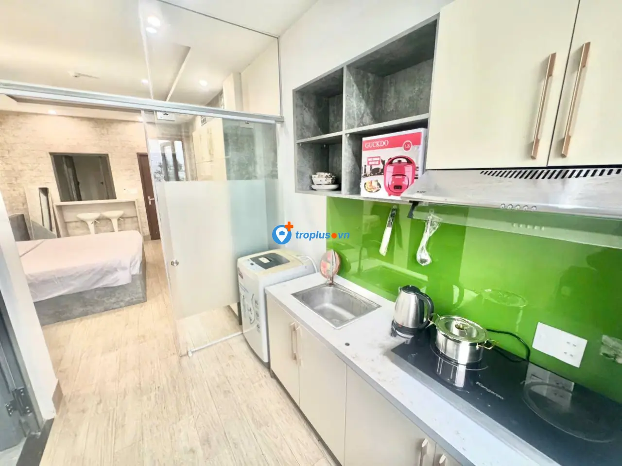 Cho thuê căn hộ 1 phòng ngủ riêng – đường Hà Thị Thân, Sơn Trà, Đà Nẵng – full nội thất, máy giặt riêng, giá chỉ 6.9 triệu/tháng